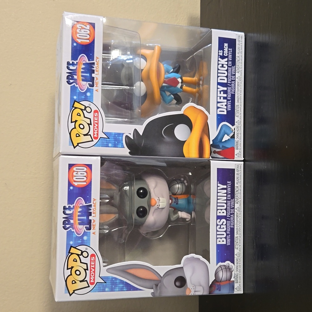 Space Jam Funko Pops - Daffy Duck and Bugs Bunny